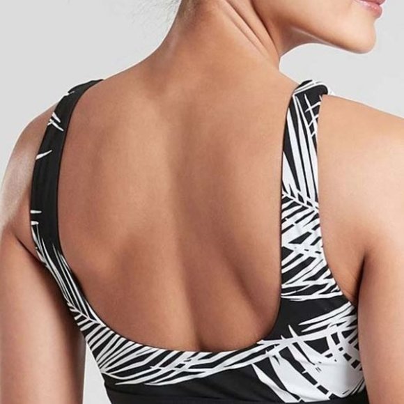 Athleta Black Retro Palm Adriata Bikini Top - Picture 2 of 3